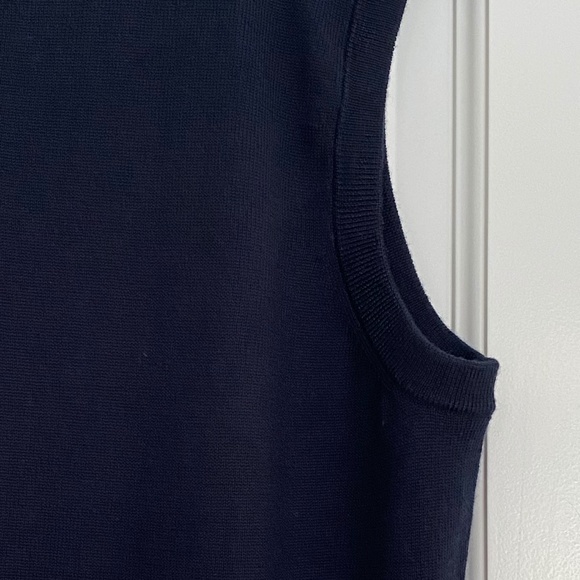 NWT Peter Millar Crown Soft Navy Wool & Silk Pullover Vest - Size L - Picture 2 of 4